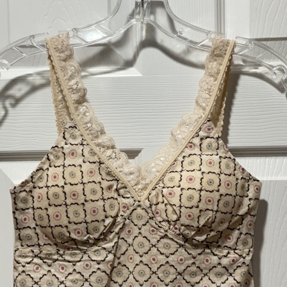 Cute Cream and Black Patterned Top/Camisole - Picture 2 of 13